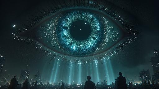 Someone always watching you!  AI effects generated image